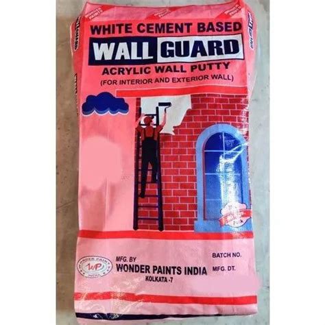 Wall Guard Acrylic White Cement Base Wall Putty 40 Kg At Rs 550bag In