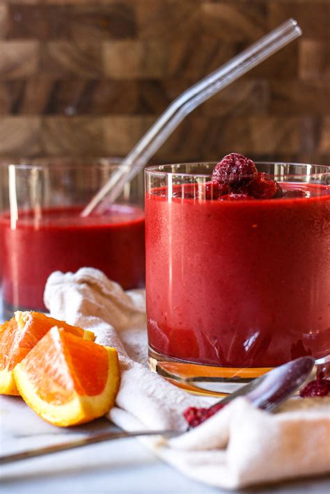 While a sugary juice blend is the first these smoothies do stack up better than most chains when it comes to sugar content, however, they are all made with either sherbet and frozen. Energy Boosting Red Smoothie Recipe