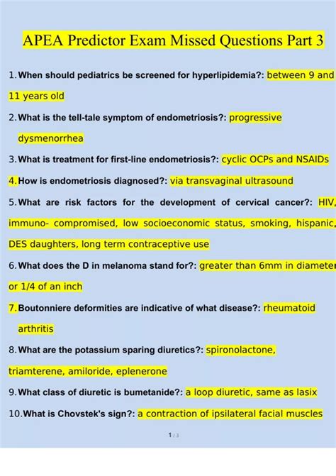 APEA BUNDLED TESTS & EXAMS APEA Practice Exam 2 APEA Cardiac APEA women