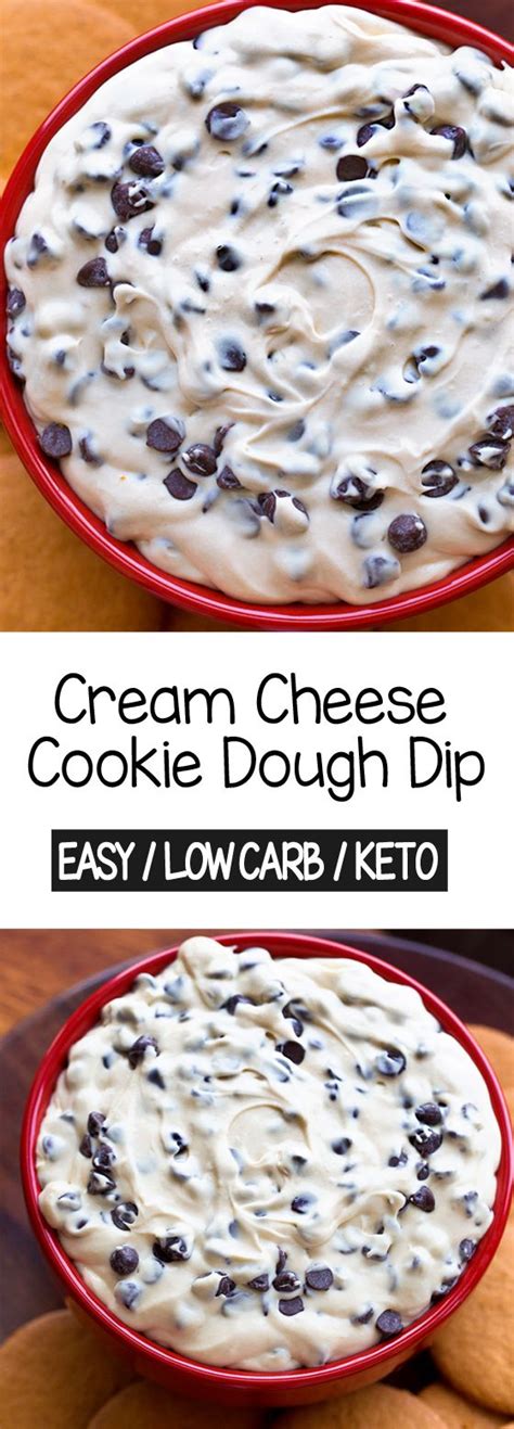 Keto Dessert Cream Cheese Dip Recipe Low Carb Cookie Dough Keto