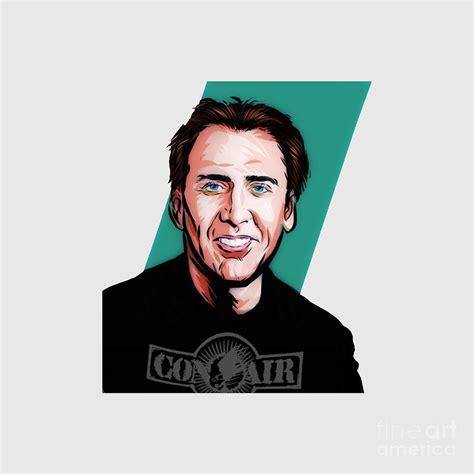 Nicolas Cage Drawing By Edward J Burrell Fine Art America