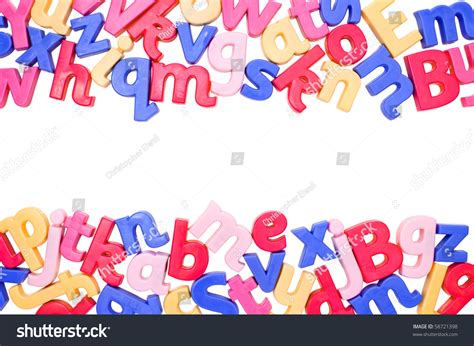 Alphabet Border Made Colourful Letters Room Stock Photo 58721398