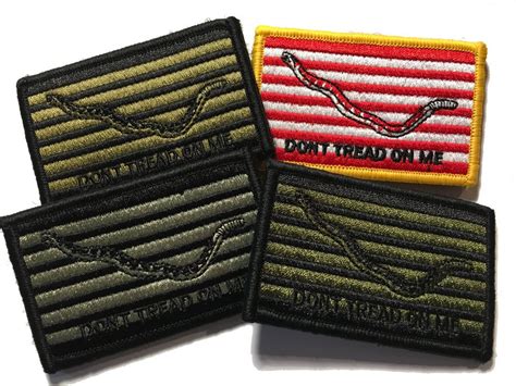 3x2 Dont Tread On Me Snake Flag Velcro Patch Choose Color