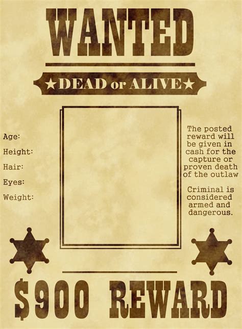 Wanted Poster Template By K C Lexa On Deviantart