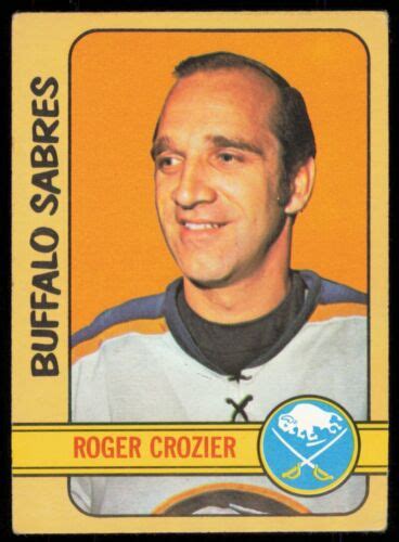 1972 73 Topps Roger Crozier Buffalo Sabres 31 Vgex Ebay
