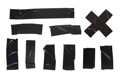 Set Of Duct Tape Glued Texture In Black 4551516 Stock Photo At Vecteezy