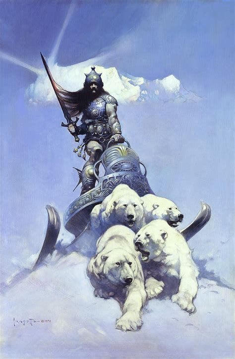 Silver Warrior Painting By Frank Frazetta Pixels