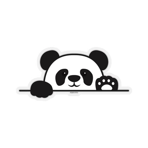 Cute Panda Wall Decals Funny Black White Light Switch Sticker Etsy