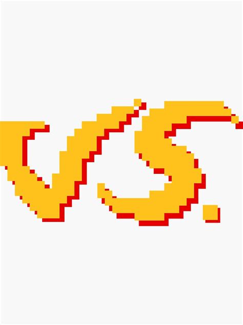 Vs Pixel Art Original Design Sticker For Sale By M8bit Redbubble