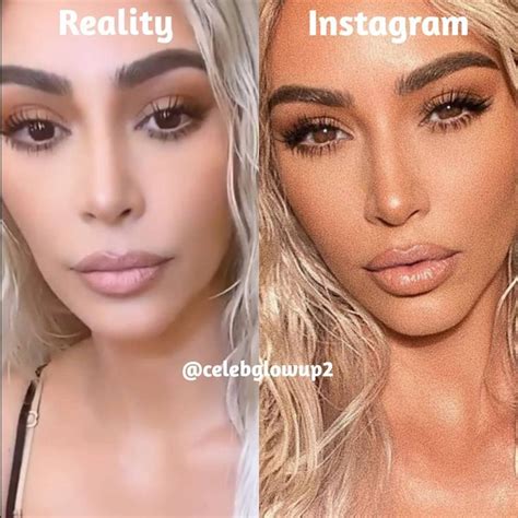 Celebglowup On Instagram “kim Kardashian Reality Vs Instagram