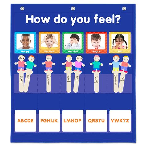 Buy Eamay Emotions And Feelings Pocket Chart For Kids With 31 Cards