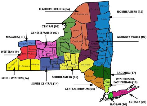 Map Of New York State With Counties And Cities United States Map