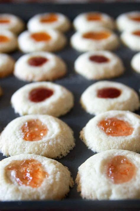 Shortbread And Jam Thumbprint Cookies To Eat Drink And Be Married