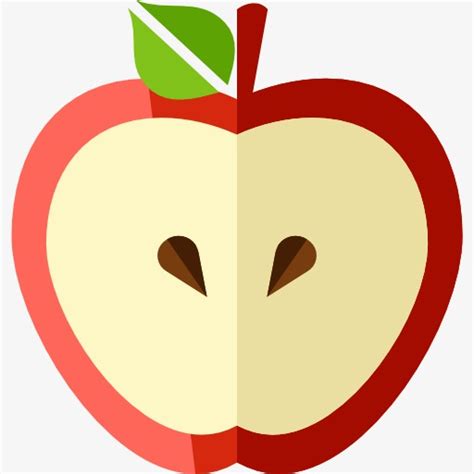A Cut Apple Apple Fruit Cartoon Png Transparent Image And Clipart