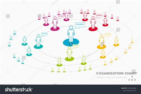 Corporate Organisation Chart Business People Icons Stock Vector