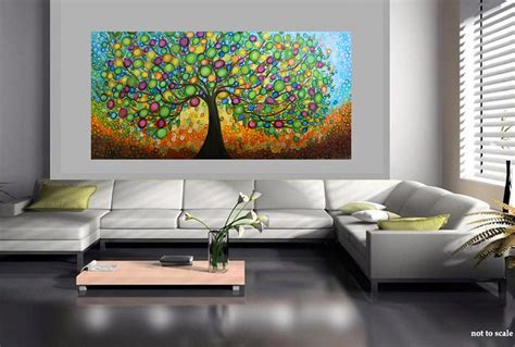 Xxl Olive Tree Of Life 72x36 Extra Large Original Painting Modern Style