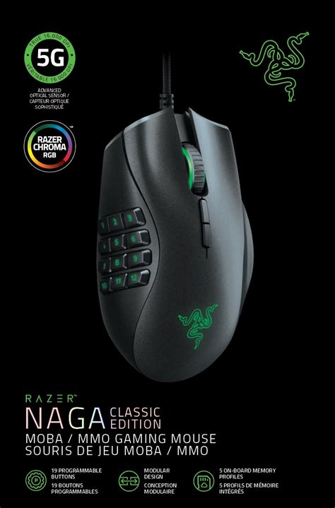 Naga Classic Edition Multi Color Wired Mmo Gaming Mouse