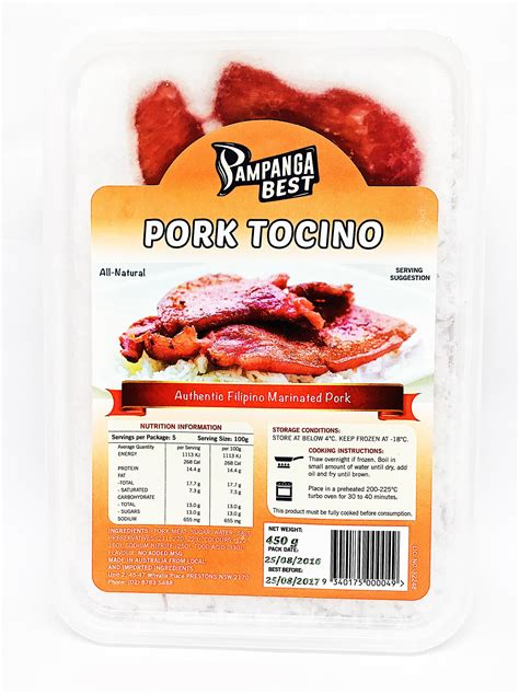 Pampanga Best Tocino Pork 480g From Buy Asian Food 4u