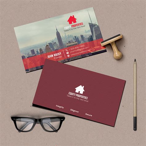 With a great business card design and to learn more about growing your real estate business, check out these real estate marketing ideas next. Real Estate Business Card on Behance