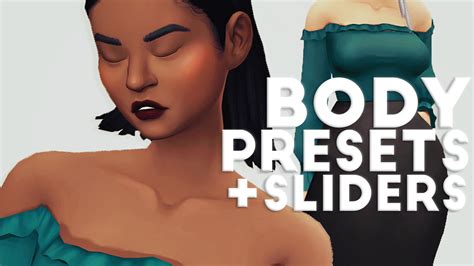 Black Sims Body Preset Cc Sims 4 My Favorite Sims 4 Sliders And