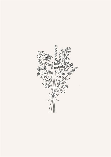 Botanical Flower Illustration By Ryn Frank Botanical Bouquet
