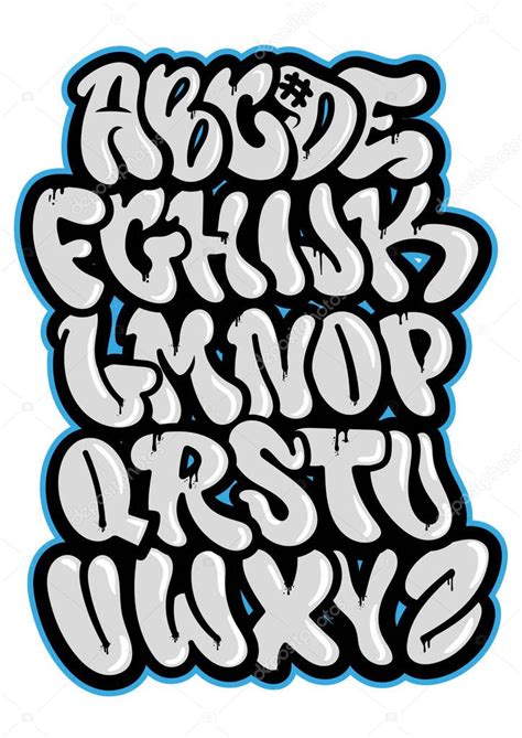 Graffiti Alphabet Graffiti Alphabet Type — Stock Vector © Dovbush94