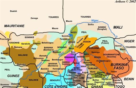 Burkina Faso Ethnic Groups Areas África French West Africa
