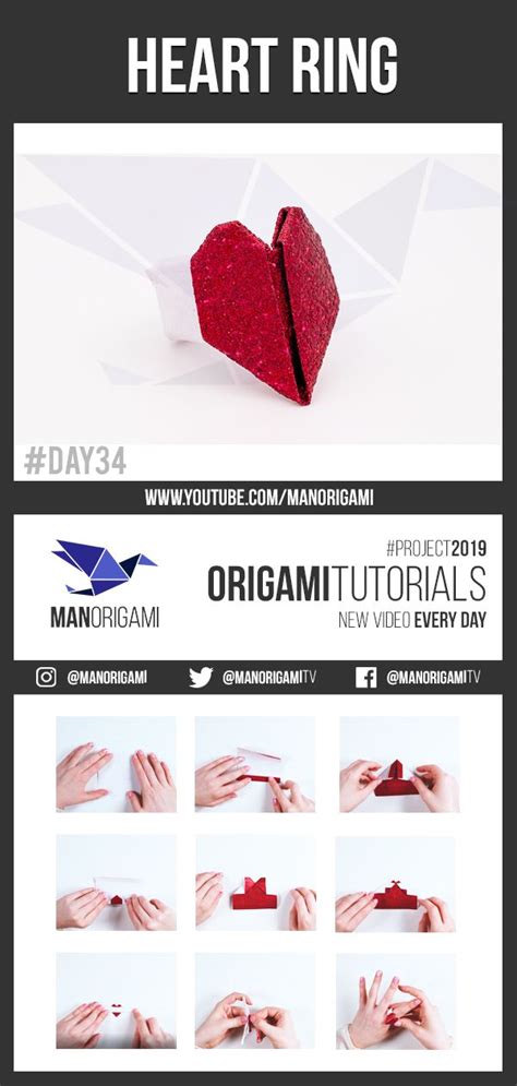 How To Make A Paper Ring With A Heart Origami