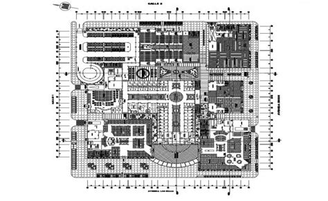 Autocad Drawing Of The Commercial Complex Architecture People