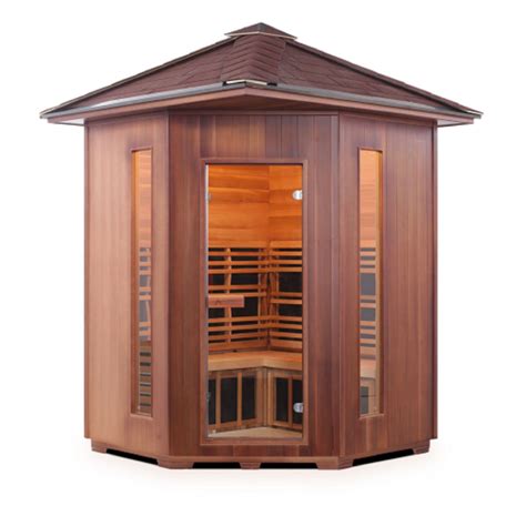 Enlighten Sauna Infrared And Dry Traditional Hybrid Diamond 4 Person