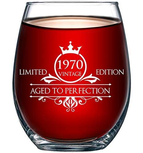 Maybe you would like to learn more about one of these? 1970 50th Birthday Gifts for Women and Men Wine Glass ...