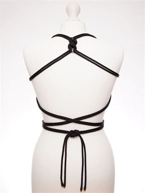 SELF TIE Shibari Rope Bondage Torso Harness In Black Etsy UK