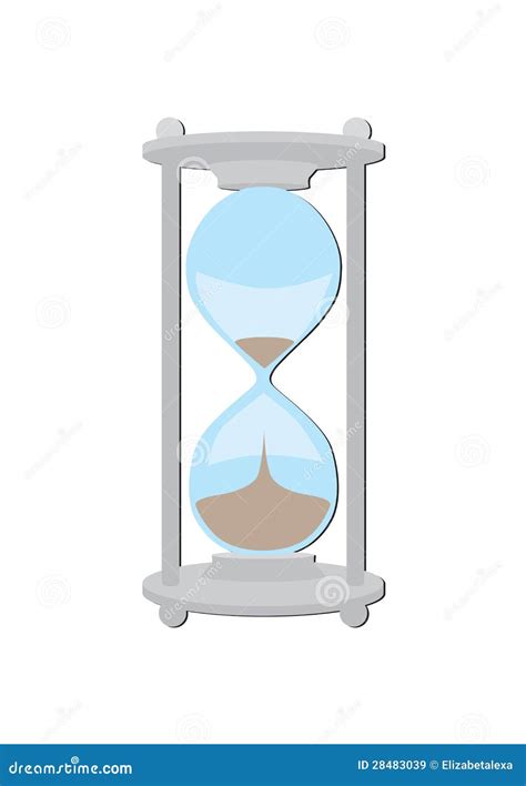 Hourglass On White Background Stock Vector Illustration Of Falling