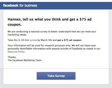 Facebook Will Give You 75 In Ad Credits For Answering Their 5 10 Min