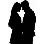 Silhouette Couple Clipart Romantic Transparent Lovers Romance