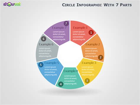 Circle Infographic With 7 Parts For Powerpoint