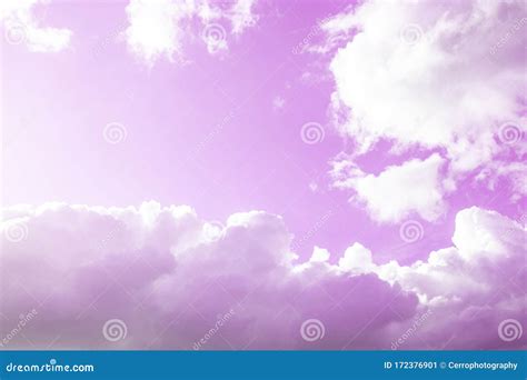 Purple And Pink Clouds And Sky Soft Bright Background Stock Image