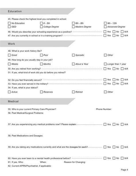 Biopsychosocial Assessment Template Editable Printable Pdf