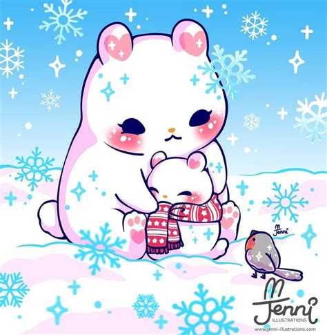 Bear Hugs 🐻💙🐻 Polarbear Bearhug Christmas Snowflakes
