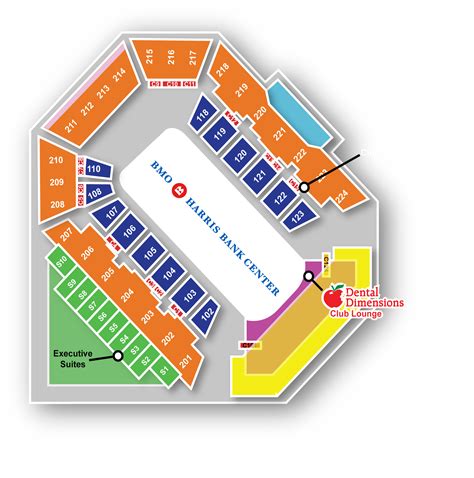 Bmo Harris Bank Center Concert Seating Chart Elcho Table