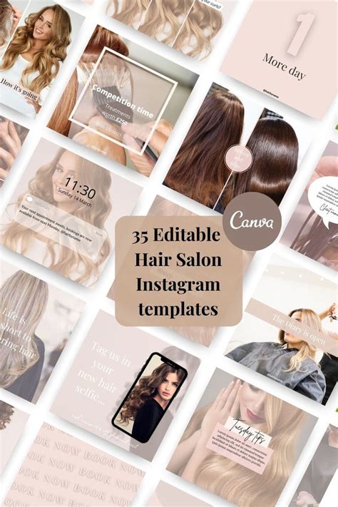 35 Editable Hair Salon Business Instagram Templates Canva Etsy Uk