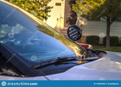 Police Patrol Car With Siren And Light Stock Photo Image Of Justice