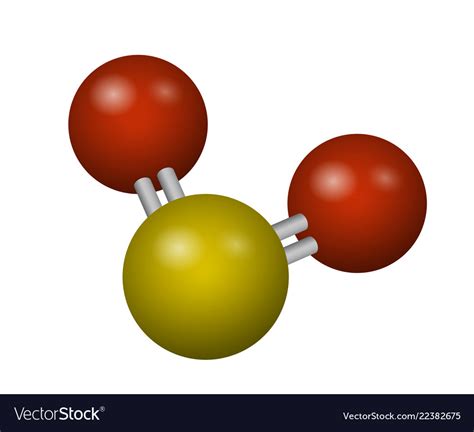 A Molecule Sulfur Dioxide Royalty Free Vector Image