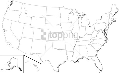 Download Transparent United States Outline Png Usa Map Outline Svg