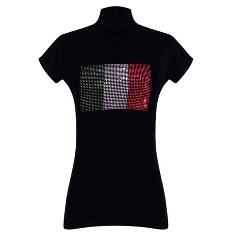 italian flag rhinestone embellished t shirts by blingblingcountry