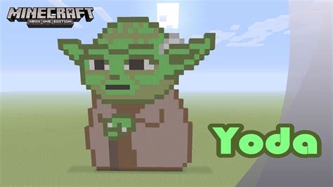 Minecraft Pixel Art Tutorial And Showcase Yoda Star Wars Youtube