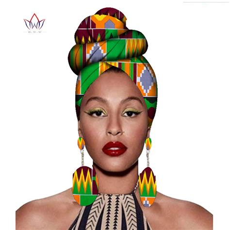 African Headtie Print Headwrap Ankara Wax Fabric 100 Pure Cotton Scarf Kente Scarves And