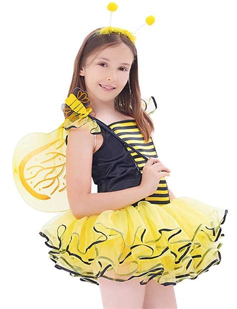 Ikali Bumble Bee Costume For Girls Mardi Gras Outfit Casual Costume