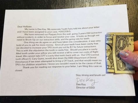 Boy Gets Hilarious Letter From Tooth Fairy After Asking To