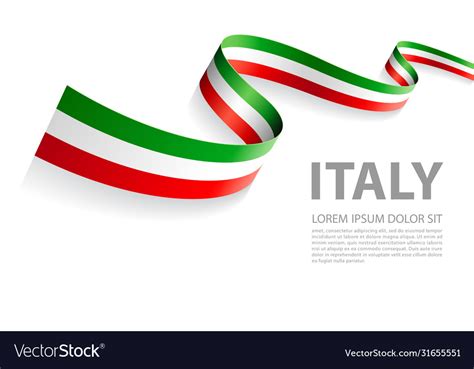 Banner With Italian Flag Colors Royalty Free Vector Image